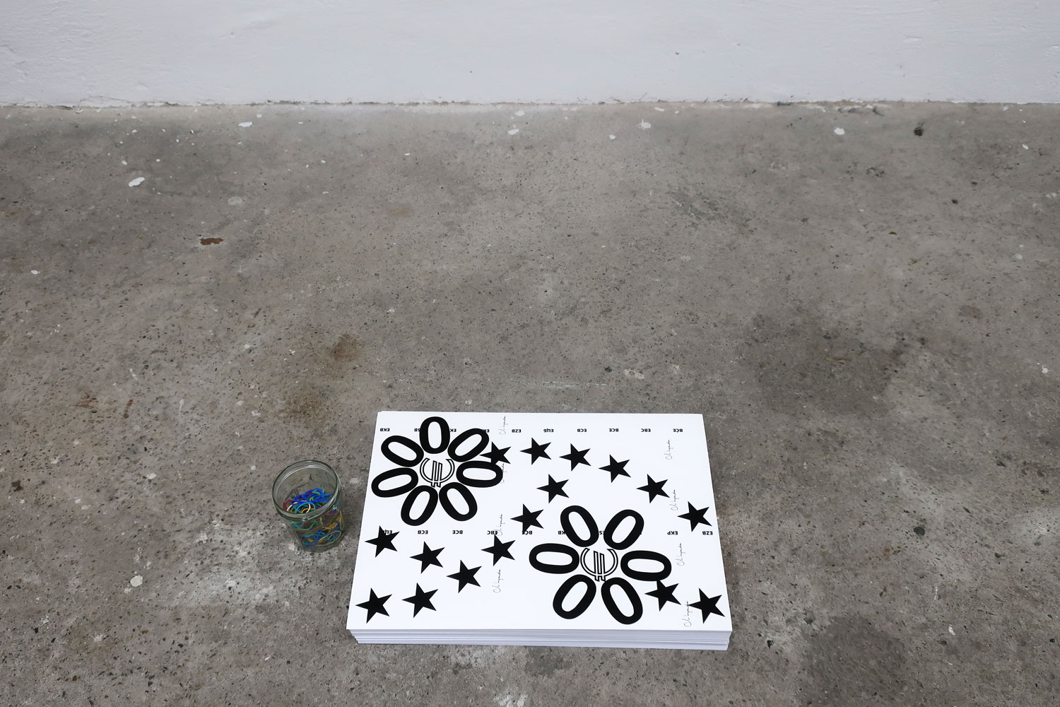 Claude Closky, ‘0 Euro,’ 2023, Bloom, Düsseldorf. Wallpaper, outdoor wall collage, giveaway prints, digital printing on A3 80g paper, variable dimensions. 